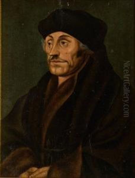 Portrait D'erasme Panneau Oil Painting by Hans Holbein the Younger