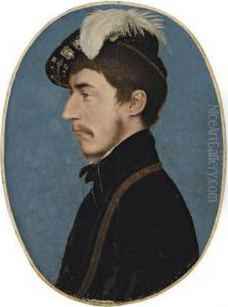 Profile Portrait Of Sir Nicholas Poyntz Oil Painting by Hans Holbein the Younger