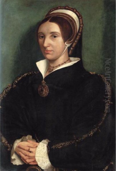 Portrait Of A Lady, Possibly Elizabeth Seymour, Sister Of Lady Jane Grey Oil Painting by Hans Holbein the Younger