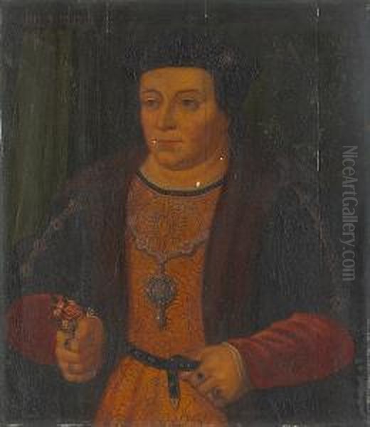 A Portrait Of A Gentleman Thought To Be Edward Stafford, 3rd Duke Of Buckingham Oil Painting by Hans Holbein the Younger