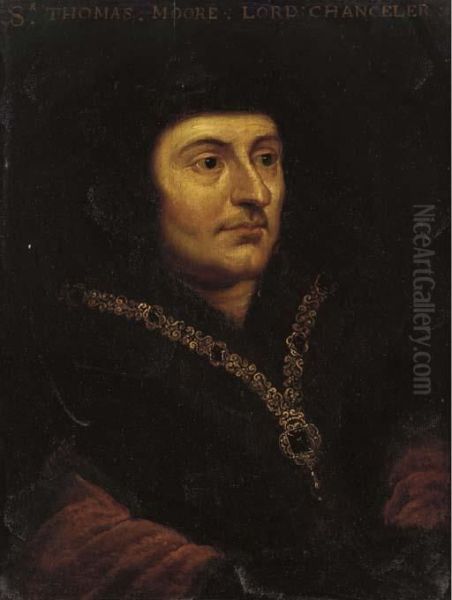 Portrait Of Sir Thomas More Oil Painting by Hans Holbein the Younger