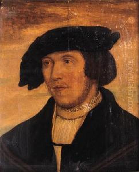 Portrait Of A Young Bearded Man Oil Painting by Hans Holbein the Younger