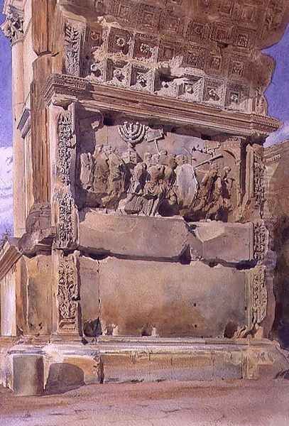 Arch of Titus, Rome, 1842 Oil Painting by Thomas Hartley Cromek