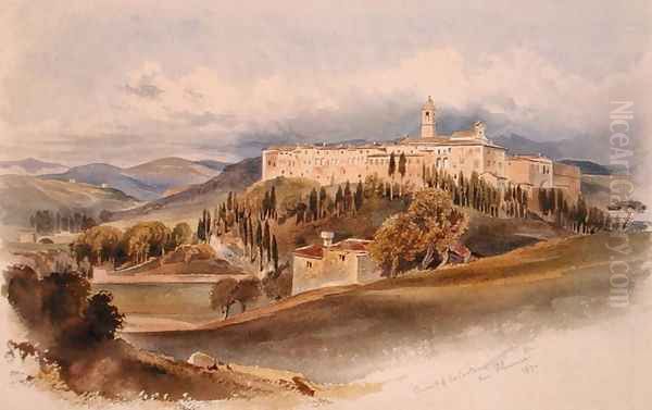 Convent of La Certosa, 1837 Oil Painting by Thomas Hartley Cromek