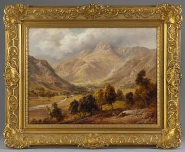 Langdale Pikes Oil Painting by Edward Henry Holder