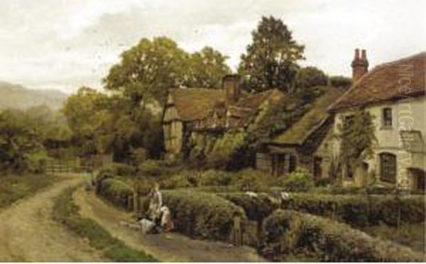 The Broken Cart Oil Painting by Edward Henry Holder