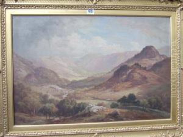 A View Of Aerossa Valley Oil Painting by Edward Henry Holder