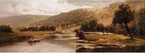 An Afternoon On The River Oil Painting by Edward Henry Holder