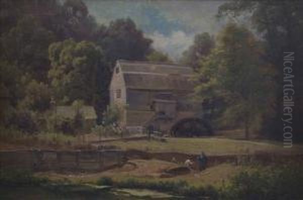 View Of Awatermill Oil Painting by Edward Henry Holder