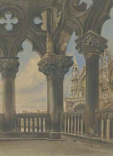 The Basilica San Marco from the Campanile Oil Painting by Thomas Hartley Cromek