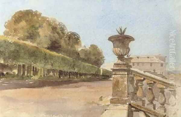 The Villa Conti, Frascati Oil Painting by Thomas Hartley Cromek