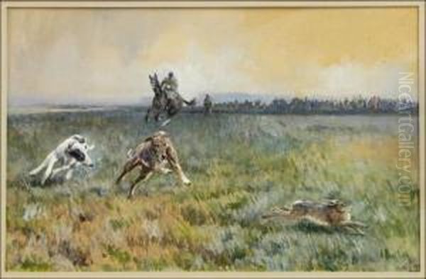 The Hunt Oil Painting by Gilbert Holiday