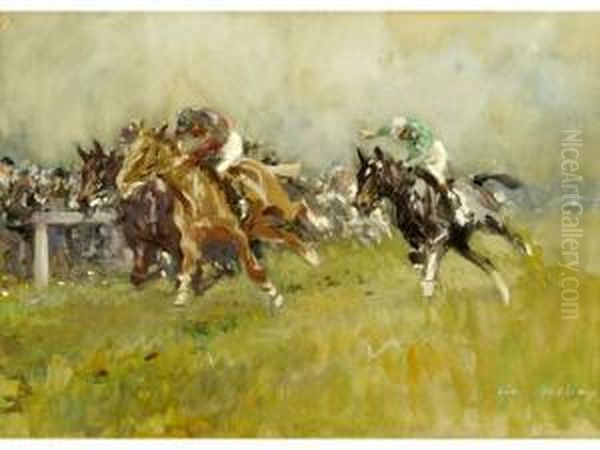 A Flying Finishwatercolour And Gouache Signed 14.5 In X 20.5 In Oil Painting by Gilbert Holiday