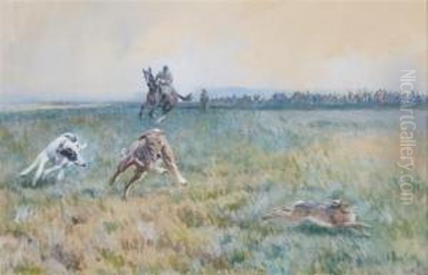 The Hunt Oil Painting by Gilbert Holiday