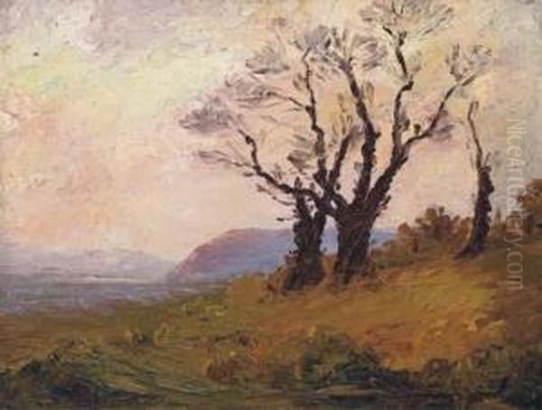 Arbres Dans Le Vent Oil Painting by Gilbert Holiday