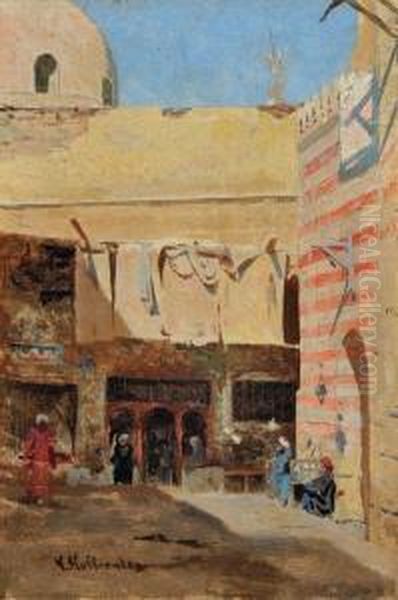 Mercato Arabo Oil Painting by Alfons Hollaender