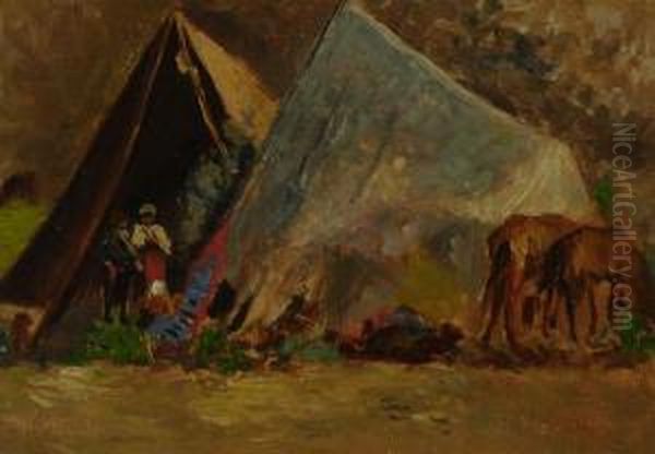 Accampamento Di Zingari Oil Painting by Alfons Hollaender