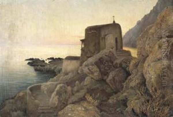 Tabernacolo Sulla Scogliera Oil Painting by Alfons Hollaender