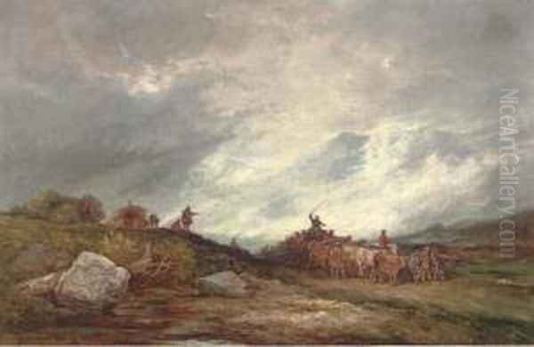 Near Calandar, Scotland Oil Painting by John Snr. Holland