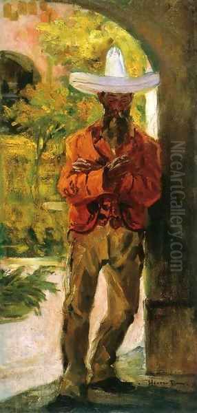 Man with a Hat Oil Painting by Herrer Cesar