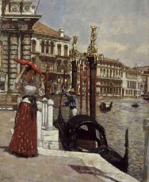 On the Grand Canal, Venice Oil Painting by James Charles