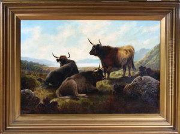 Highlanders Oil Painting by William Perring Hollyer