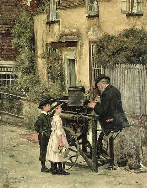 The Knifegrinder, 1887 Oil Painting by James Charles