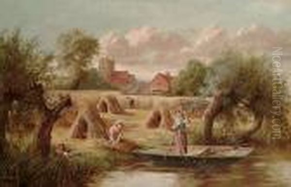 Haymakers Oil Painting by William Perring Hollyer