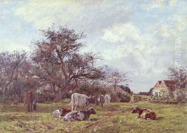 On a Sussex Farm Oil Painting by James Charles