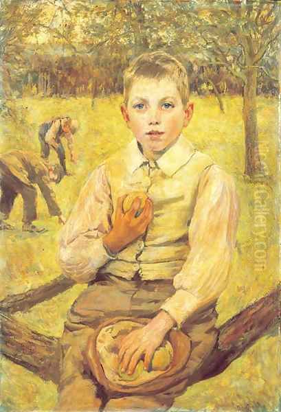 In the Orchard Oil Painting by James Charles