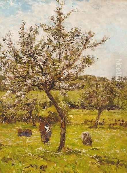 Early spring blossom Oil Painting by James Charles