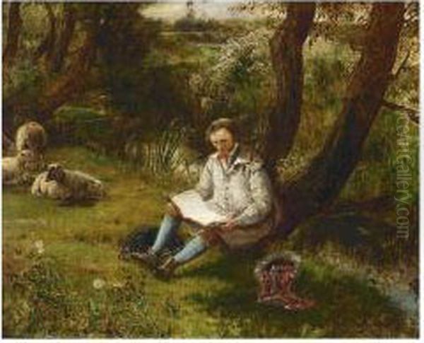 The Shepherd Oil Painting by George Holmes