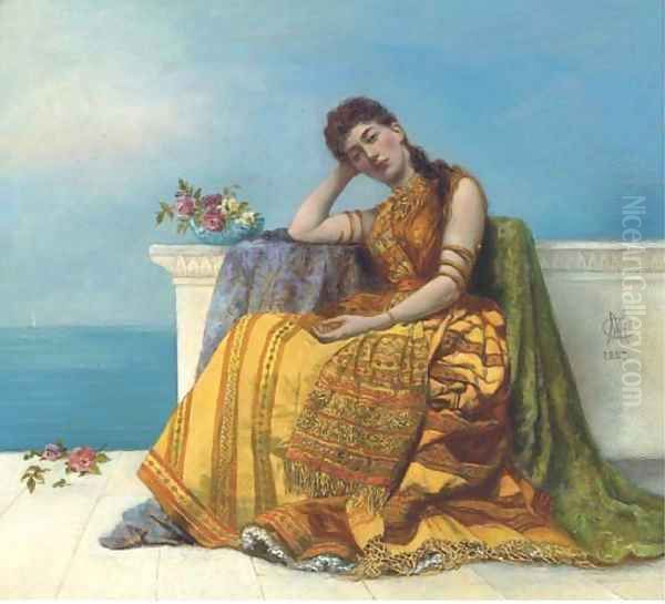 A Grecian muse Oil Painting by Margaret Murray Cookesley