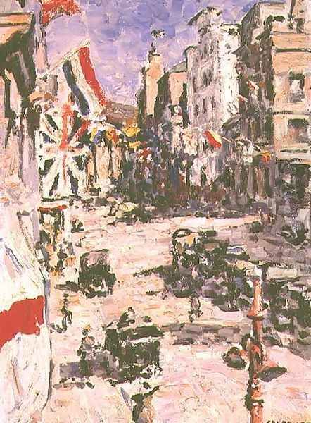 Royal Visit, St. George's Street, Cape Town, 1925 Oil Painting by Harry Stratford Caldecott