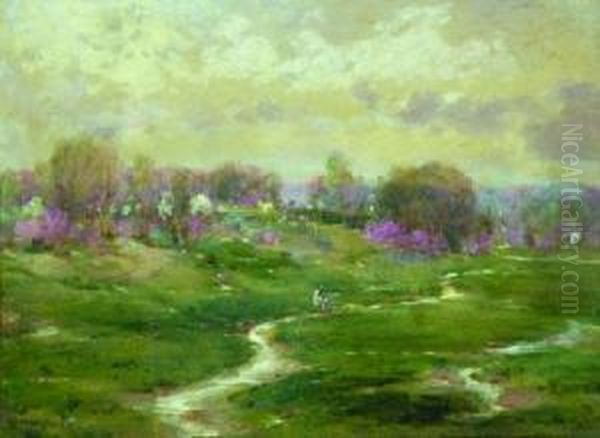 Hills In Bloom Oil Painting by William Henry Holmes