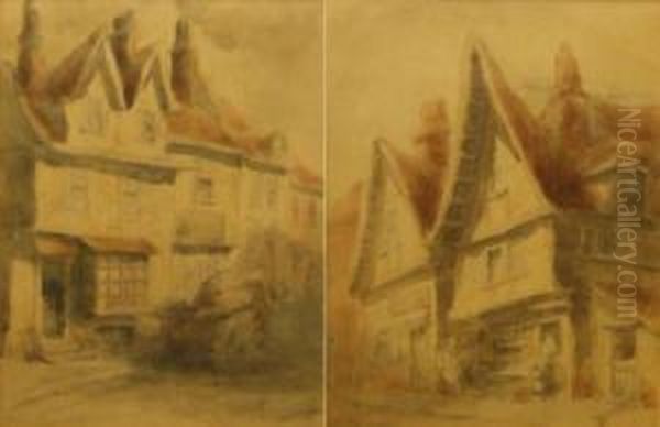 Norwich Inns Oil Painting by Cornelius Holmes-Winter