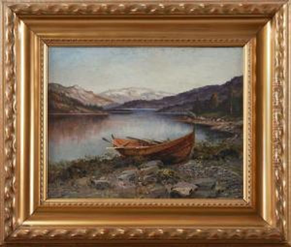 Eka Vid Fjallsjo Oil Painting by Josefina Holmlund