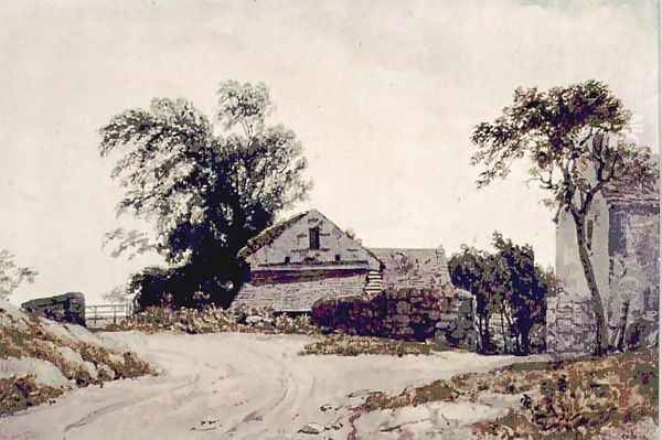 Roadside Cottages Oil Painting by Sir Augustus Wall Callcott