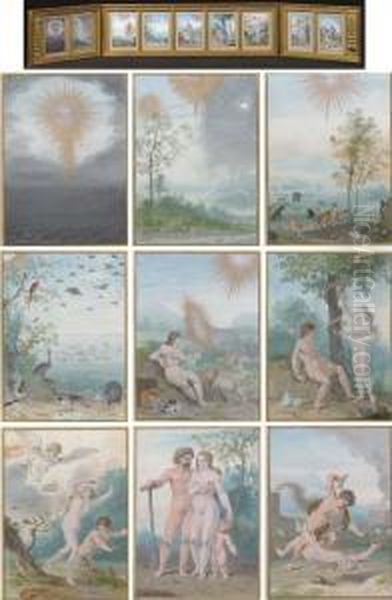 Nine Scenes From The Book Of Genesis Oil Painting by Pieter the Younger Holsteyn