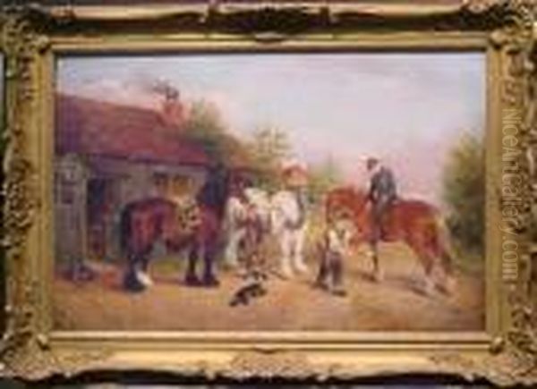 A Trip To The Farriers Oil Painting by Edwin Frederick Holt