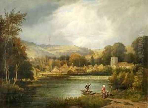 Streatley-on-Thames Oil Painting by Sir Augustus Wall Callcott