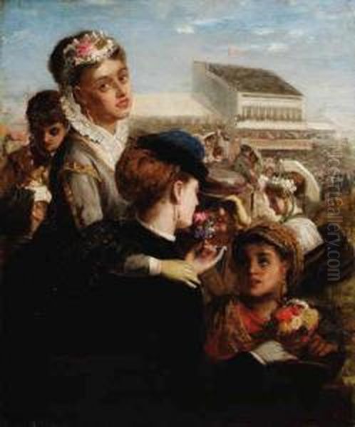 A Day At The Races Oil Painting by William Holyoake