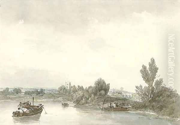 Walton-on-Thames, Oxfordshire Oil Painting by Sir Augustus Wall Callcott