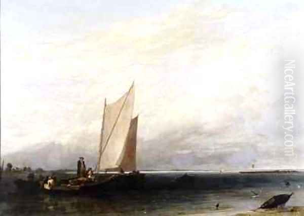 Passage and Luggage Boats Oil Painting by Sir Augustus Wall Callcott