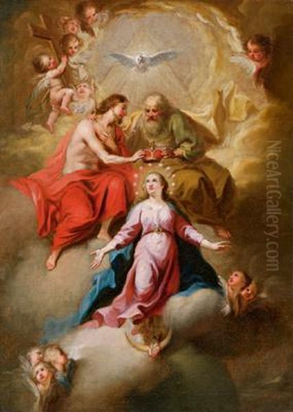 Incoronazione Di Maria Oil Painting by Johann Evangelist Holzer