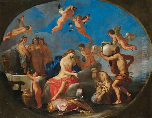 The Deification of Aeneas Oil Painting by Giulio Carpioni