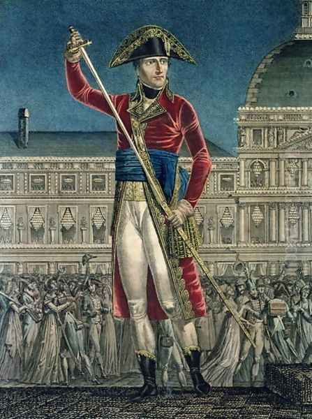 Bonaparte, First Consul (1769-1821) Replacing his Sword in its Sheath after the General Peace Oil Painting by Alexis Chataigner