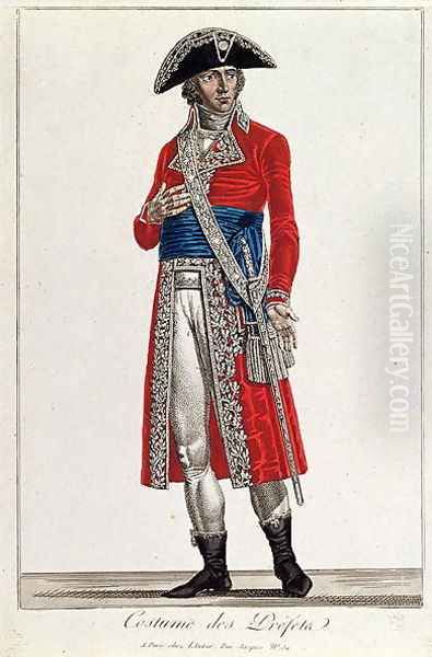 Costume of a Prefect during the First Empire, c.1800-05 2 Oil Painting by Alexis Chataigner