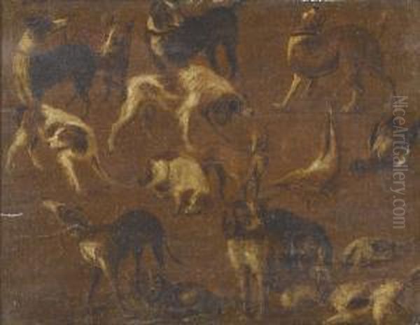 Hundemeute Mit Fasan Und Ente Oil Painting by Abraham Hondius