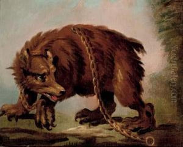 Brown Bear Oil Painting by Abraham Hondius